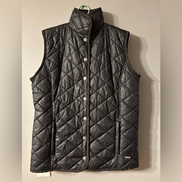OUTBACK TRADING CO Womens Size XL GRAND PRIX quilted Black Vest - Picture 6 of 16